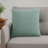 18" X 18" Light Green Polyester Interlocking Zippered Pillow