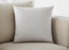 18" X 18" Silver Polyester Zippered Pillow
