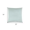 18" X 18" Mint Green Polyester Zippered Pillow