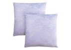 Set Of Two 18" X 18" Purple Polyester Feather Zippered Pillow