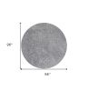 8' Gray Round Hand Woven Area Rug