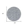 8' Slate Grey Heather Round Indoor Shag Rug