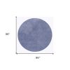 8' Round  Polyester Purple Area Rug