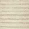 5' X 7' White Ivory Hand Woven Knobby Cornish Stripe Indoor Area Rug