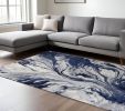 7' X 10'  Polypropylene Blue Area Rug