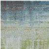 7' X 10' Blue and Green Area Rug