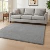 8' X 10' Grey Indoor Shag Rug