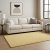 8' X 10' Polyester Canary Yellow Area Rug