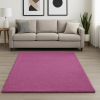 8' X 10' Hot Pink Hand Woven Area Rug