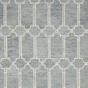 8' X 10' Slate Blue Hand Tufted Geometric Indoor Area Rug