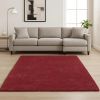 8' X 11' Red Heather Indoor Shag Rug
