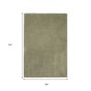 8' X 11'  Solid Color Sage Green Shag Area Rug