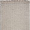 8' X 10' Oatmeal Beige Hand Woven Herringbone Indoor Area Rug