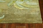 8' X 10' Moss Green Hand Tufted Palm Trees Indoor Area Rug
