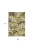 8' X 10' Moss Green Hand Tufted Palm Trees Indoor Area Rug