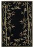 8' X 10' Black Hand Tufted Bordered Bamboo Indoor Area Rug