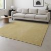9' X 13' Polyester Canary Yellow Area Rug