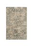 9' X 12' Blue Floral Vines Hand Loomed Distressed Area Rug
