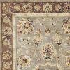 9' X 13' Grey Mocha Hand Tufted Traditional Floral Indoor Area Rug