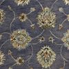 9' X 13' Midnight Blue Hand Tufted Traditional Floral Indoor Area Rug