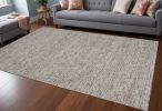 9' X 13' Natural Beige Hand Woven Knobby Loop Indoor Area Rug