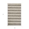 9' X 13' Wool Grey Or  White Area Rug