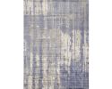 9' X 13' Grey Blue Hand Loomed Abstract Brushstroke Indoor Area Rug