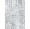 9' X 13' Gray Abstract Hand Loomed Area Rug