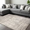 9' X 13' Beige Hand Loomed Abstract Brushstroke Indoor Area Rug