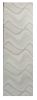 2' X 7' Ivory Abstract Waves Wool Runner Rug