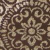 5' X 8' Sage Green Machine Woven Floral Medallion Disk Indoor Area Rug