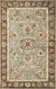 2' X 7' Grey Or Mocha Floral Vines Bordered Wool Runner Rug