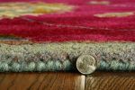 3' X 5' Red Hand Tufted Wool Traditional Floral Indoor Area Rug
