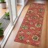 2' X 7' Sienna Floral Vines Wool Runner Rug