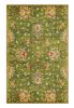 3' X 5' Emerald Green Hand Tufted Wool Traditional Floral Indoor Area Rug