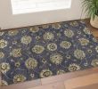 3' X 5' Midnight Floral Vines Wool Area Rug