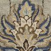 3' X 5' Grey Floral Vines Wool Area Rug