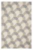 3' X 5' Ivory Or Grey Geometric Wool Area Rug