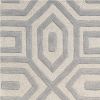3' X 5' Grey Hand Tufted Geometric Indoor Area Rug