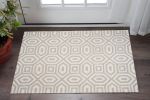 3' X 5' Grey Hand Tufted Geometric Indoor Area Rug