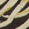 3' X 5' Espresso Fern Leaves Wool Area Rug
