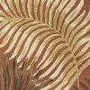 3' X 5' Rust Fern Leaves Wool Area Rug