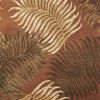 3' X 5' Rust Fern Leaves Wool Area Rug