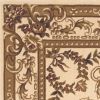 5' X 8' Ivory Machine Woven Hand Carved Floral Medallion Indoor Area Rug