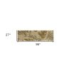 8' Sand Beige Wool Handmade Runner Rug