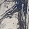 5' X 8' Grey Machine Woven Abstract Watercolor Indoor Area Rug