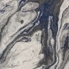 5' X 8' Grey Machine Woven Abstract Watercolor Indoor Area Rug