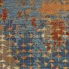 5' X 8' Blue Or Coral Abstract Triangle Indoor Area Rug