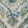 5' X 8' Ivory Or Teal Tropical Parisian Indoor Area Rug