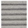3' X 5' Grey White Hand Woven Knobby Stripes Indoor Area Rug